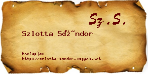 Szlotta Sándor névjegykártya