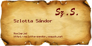 Szlotta Sándor névjegykártya